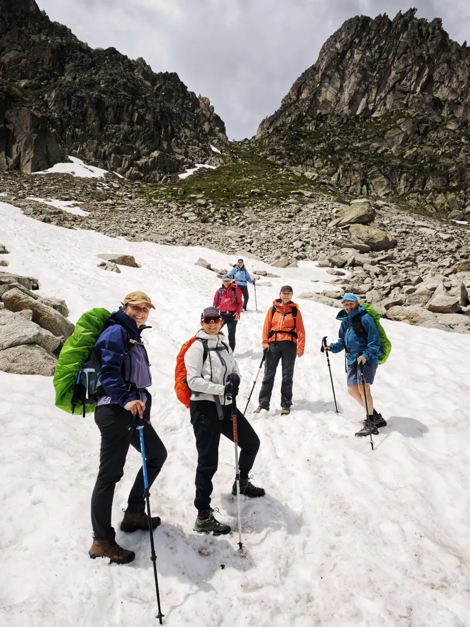Fenêtre d'Arpette with snow (June) - TMB