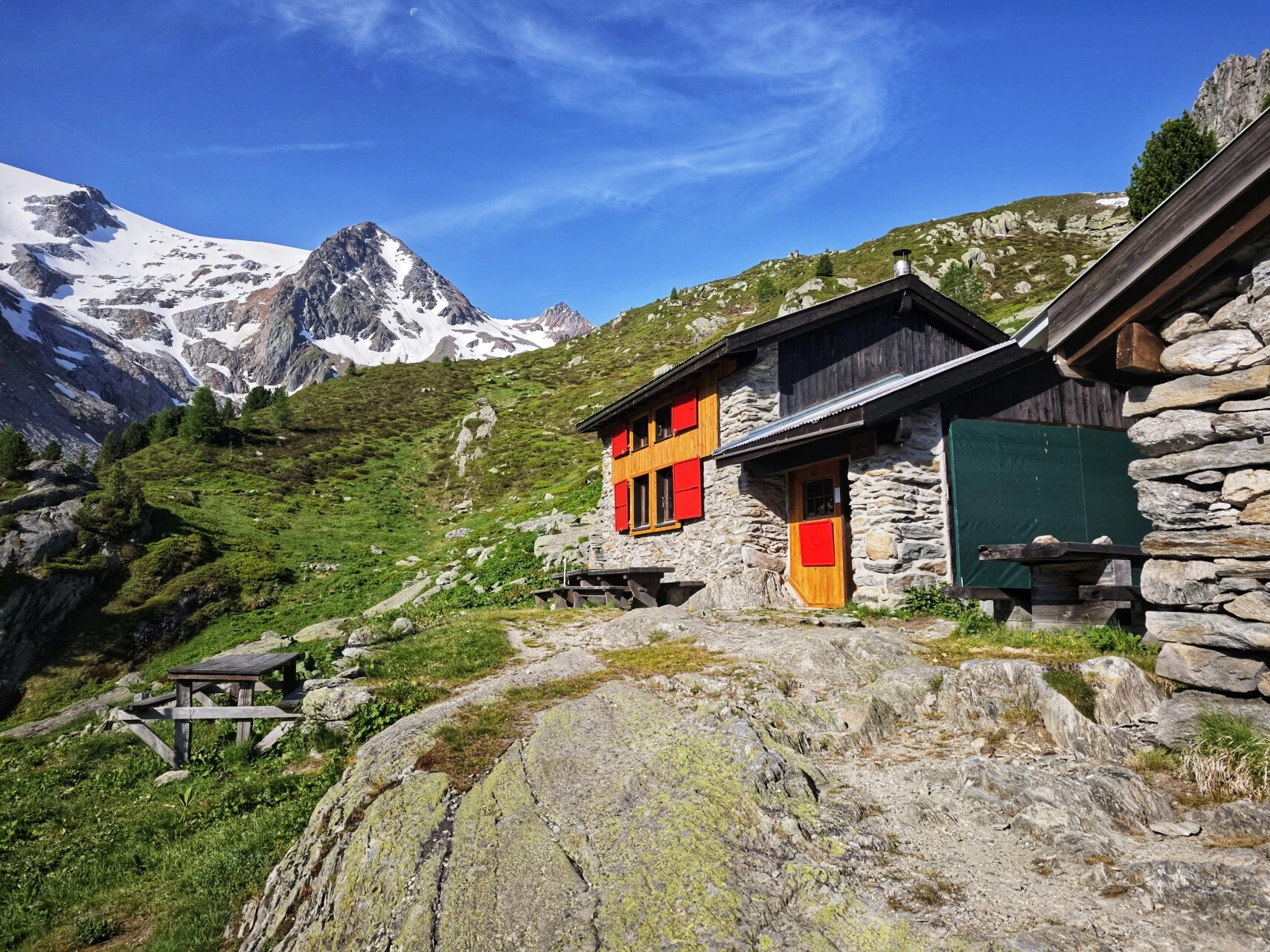 Alpine chalet in the Val d'Arpette, at the start of the stage from Champex