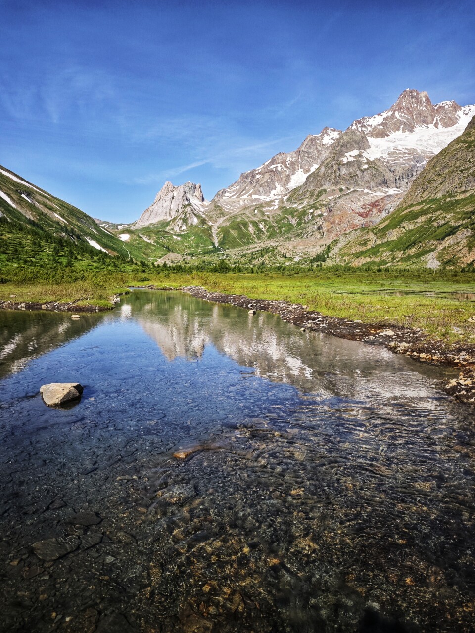 View of Col de la Seigne from Combal - TMB